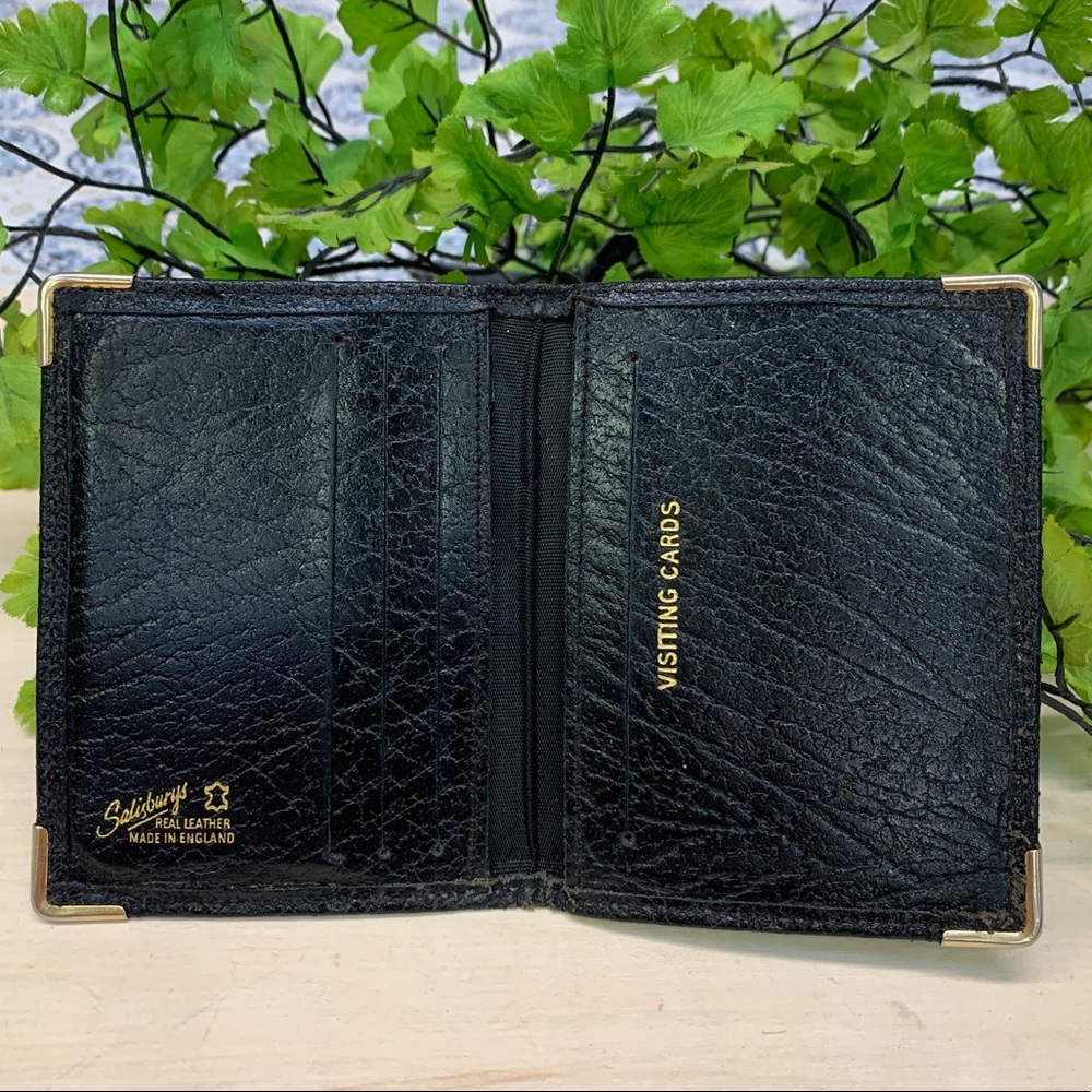 Vintage Salisbury Leather Card Case England